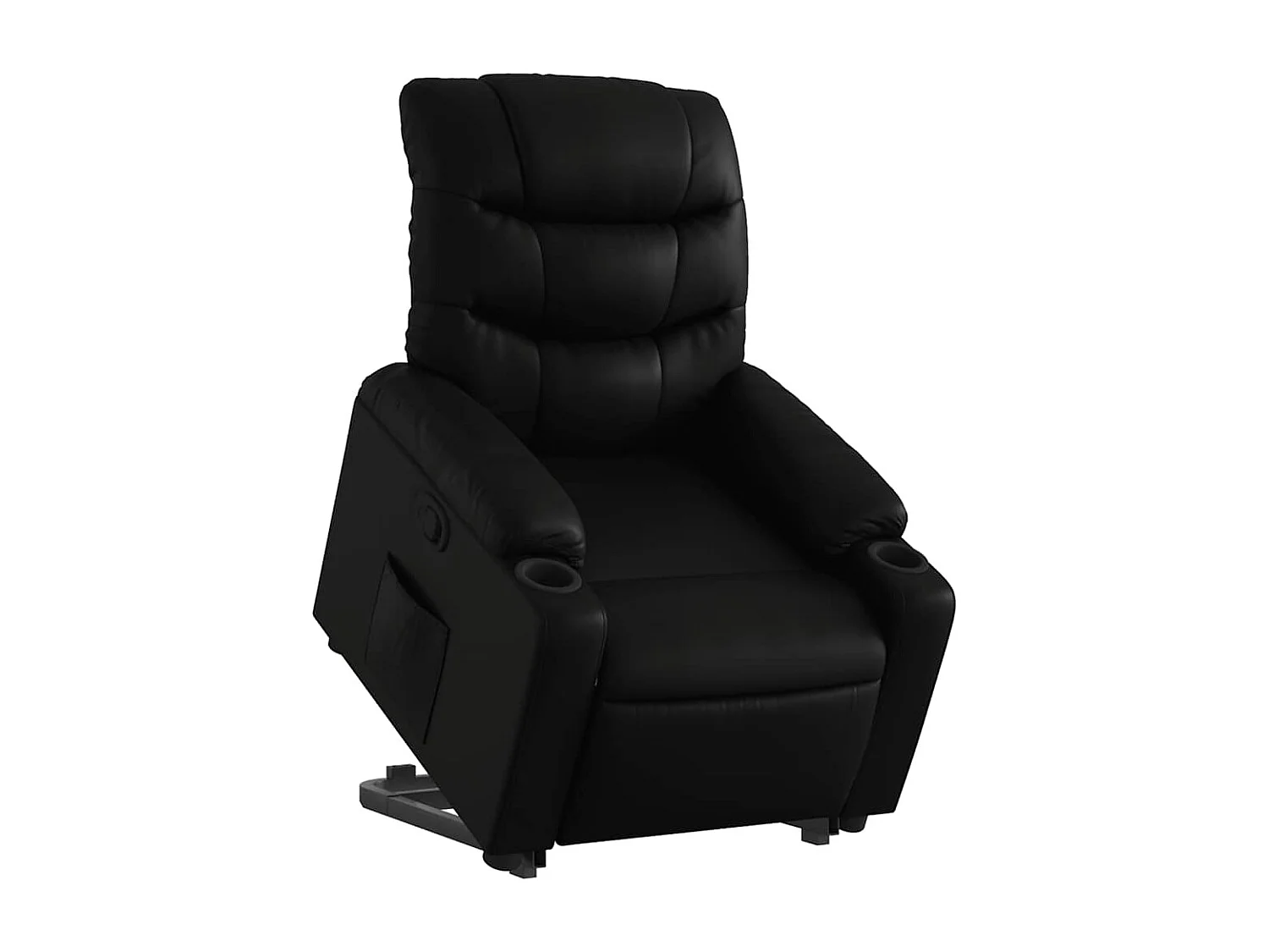 Fauteuil inclinable-Chaise de relax-Fauteuil salon Noir Similicuir SHL3681