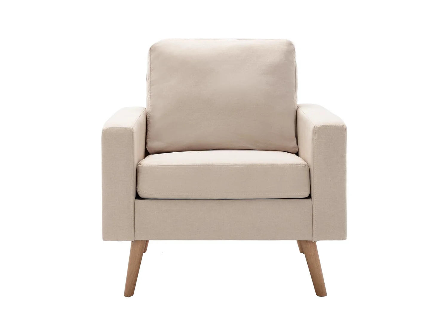 Sillón de salón | Silla de relax | Sillón de tela color crema SHL6913