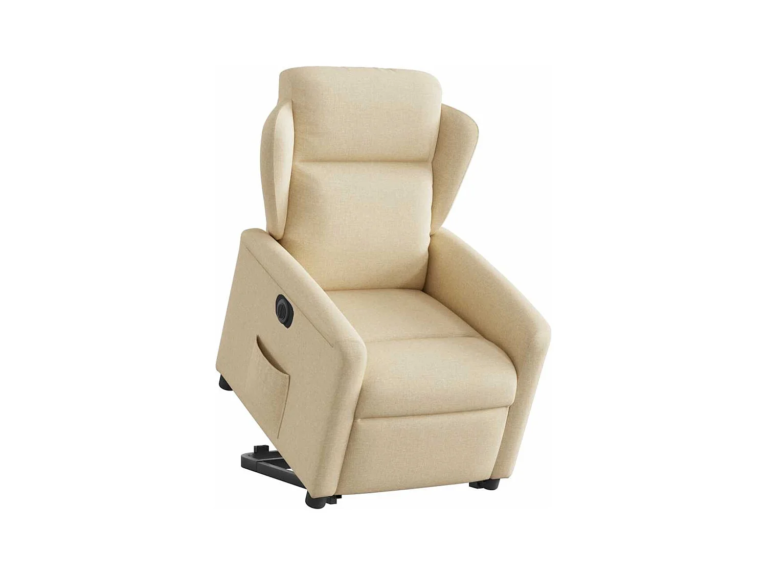 Silla de relax | Sillón eléctrico reclinable elevable de tela color crema SHL5351
