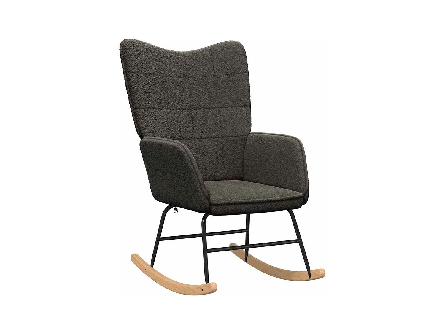 Fauteuil Salon-Chaise de relax Gris foncé 61x78x98 cm tissu SHL3340