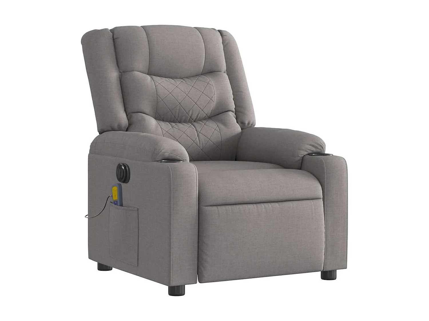 Sillón de relax | Sillón reclinable de masaje eléctrico tela gris taupe SHL9314