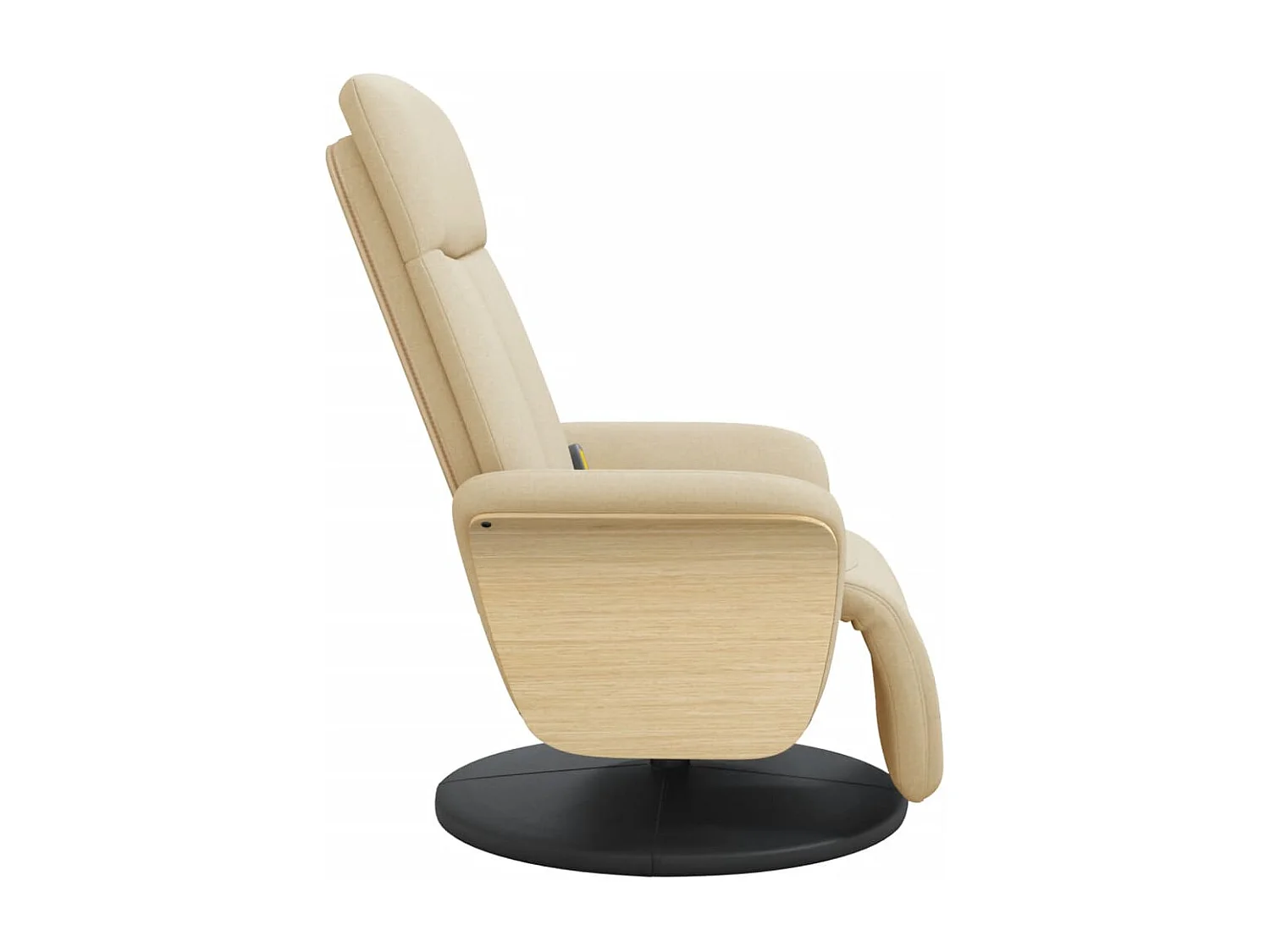 Massagesessel mit Fußteil Creme Stoff SHL43303