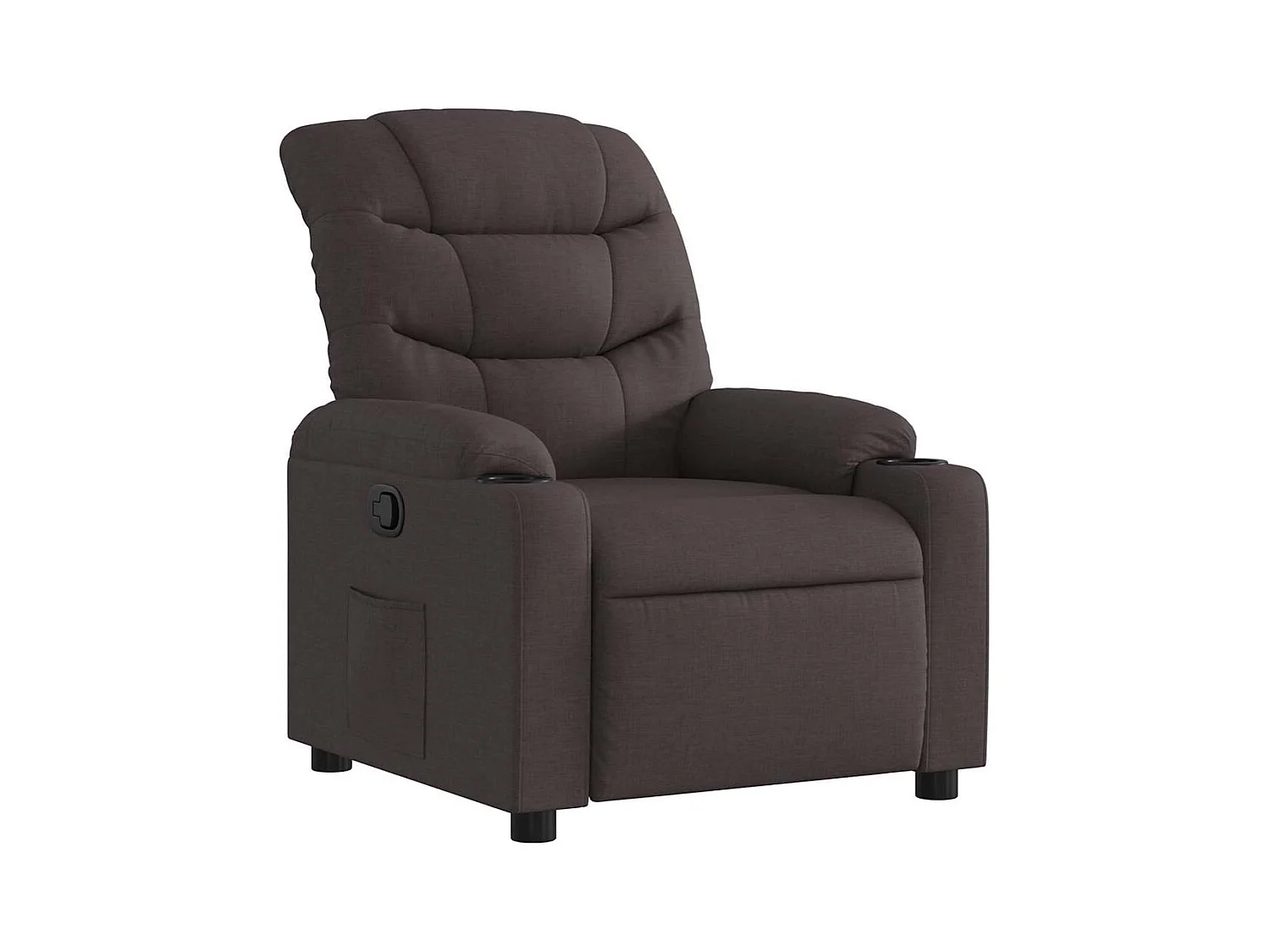 Sillón de relax | Silla | Sillón reclinable de tela marrón oscuro SHL7081