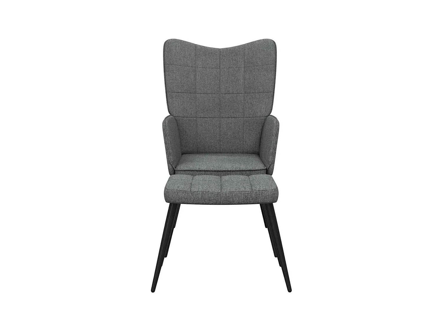 Sillón de relax | Silla de relax con taburete tela gris oscuro SHL2840