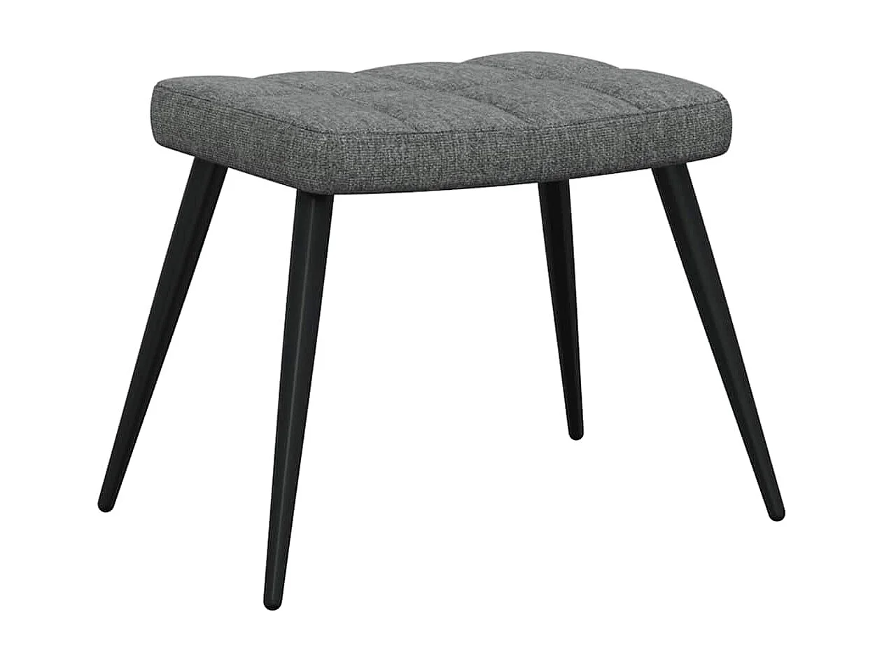 Sillón de relax | Silla de relax con taburete tela gris oscuro SHL2840