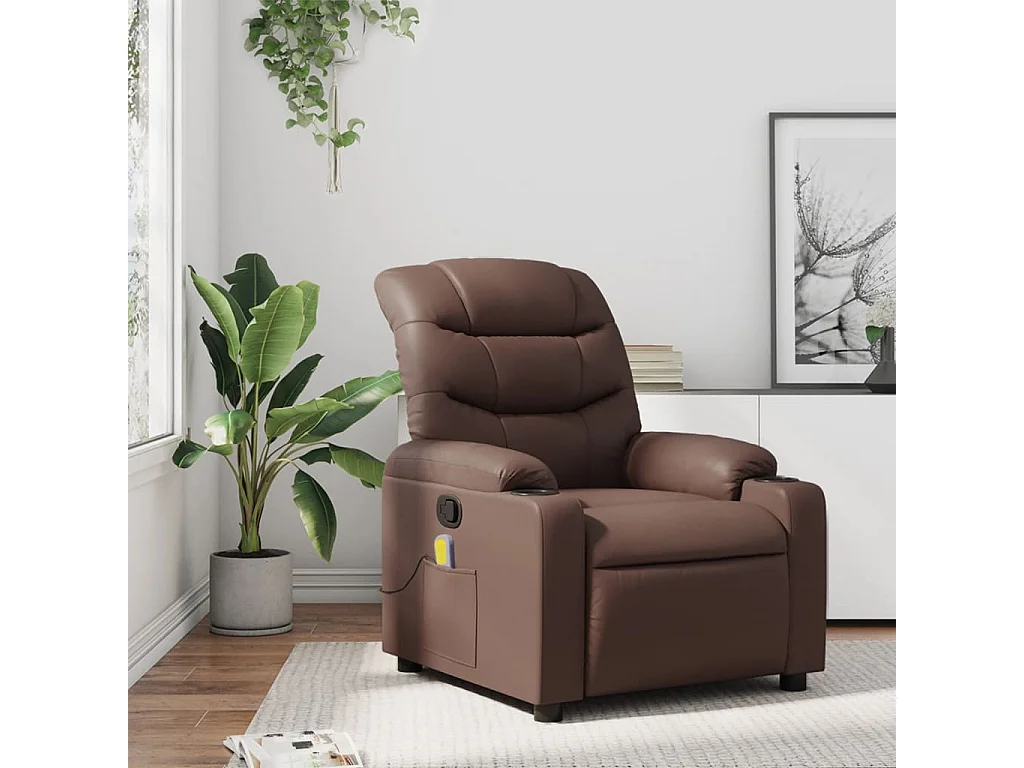 Relaxsessel | Massagesessel Braun Kunstleder SHL13715