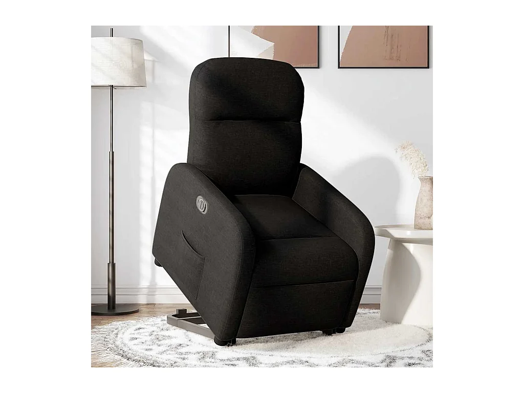 Fauteuil inclinable électrique-Chaise de relax-Fauteuil TV noir tissu SHL4081