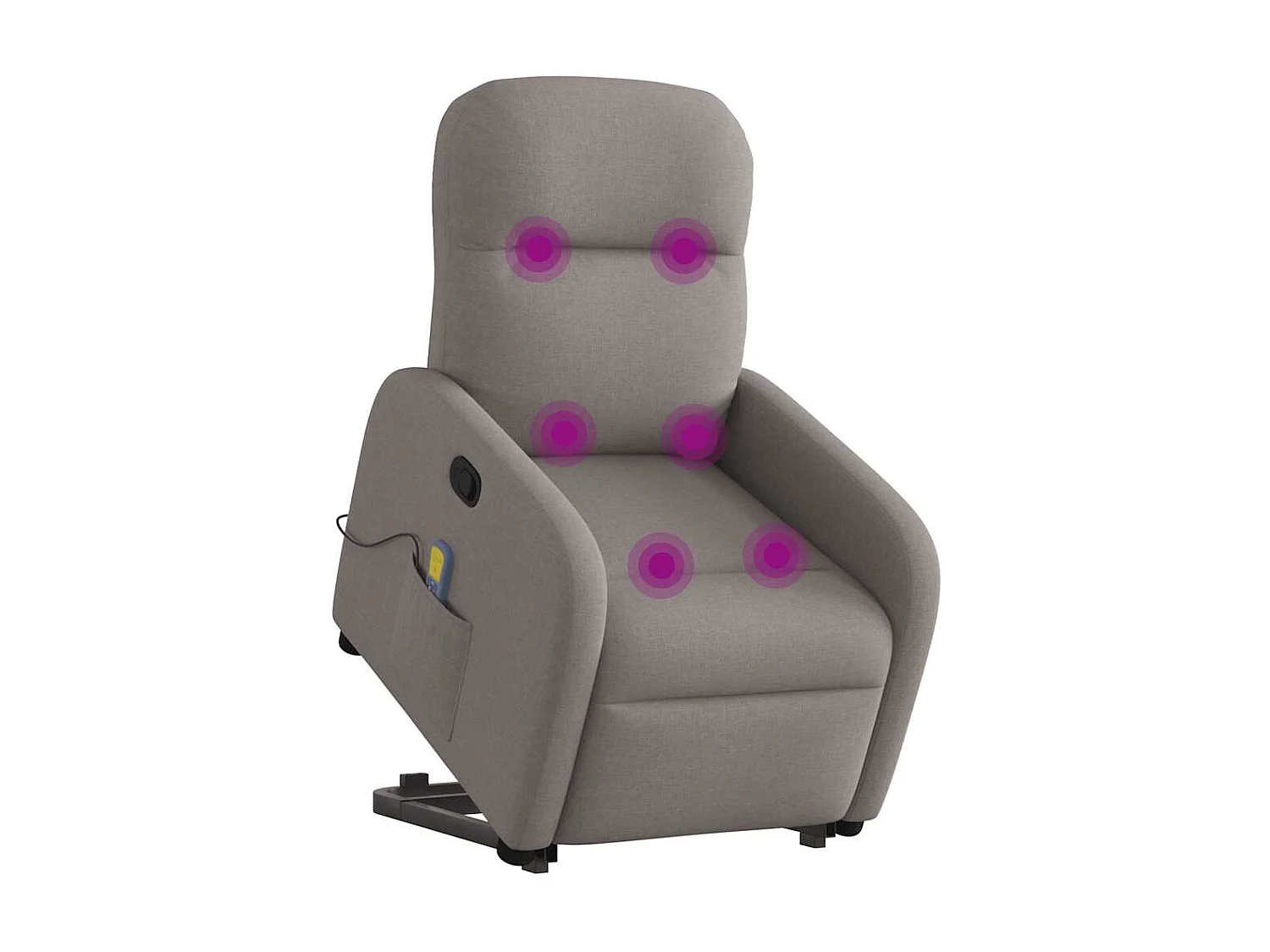 Fauteuil inclinable-Chaise de relax-Fauteuil de Massage Taupe Tissu SHL3033