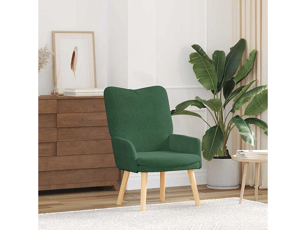 Relaxstoel | Ontspanningsstoel Jungle groen 63 x 67 x 94 cm Stof
