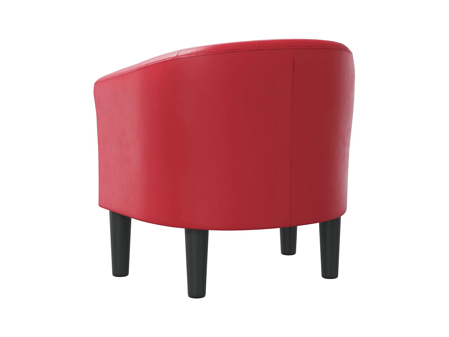 Sillón de salón cuero sintético rojo SHL3911