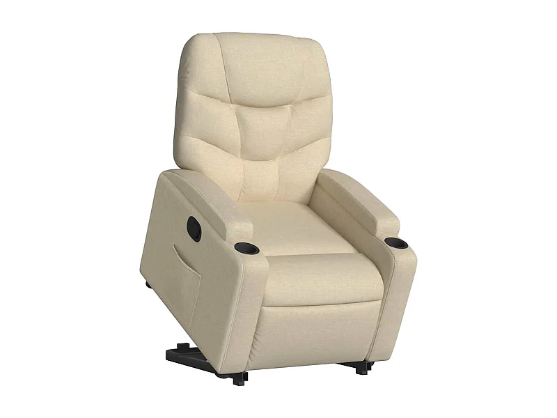 Fauteuil inclinable-Chaise de relax-Fauteuil salon Crème Tissu SHL1350