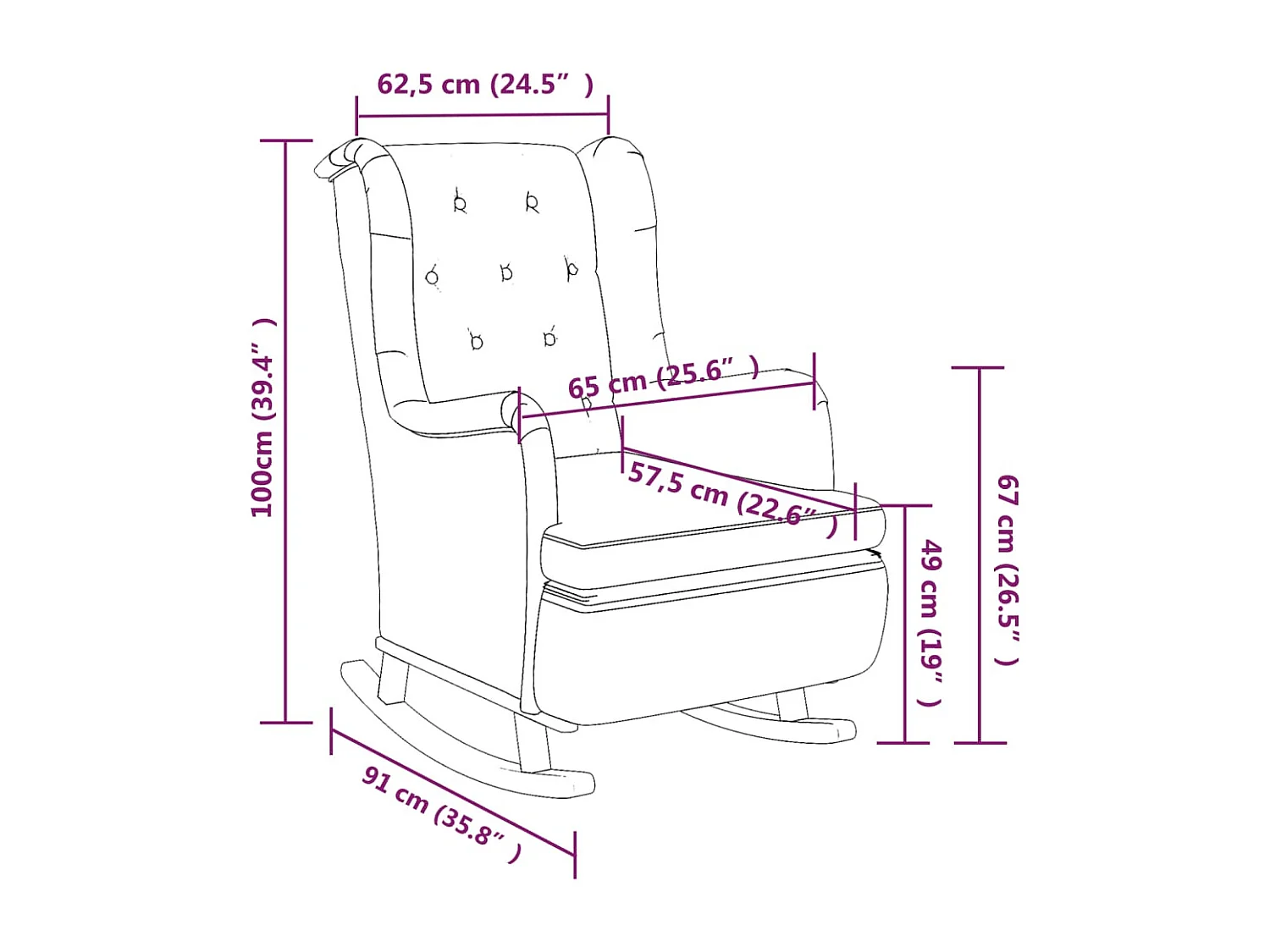 Fauteuil salon-Fauteuil avec pieds à bascule en bois d'hévéa solide crème Tissu SHL4445
