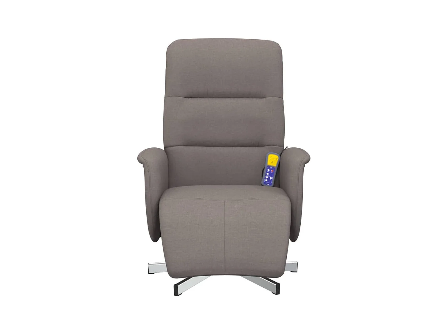 Sillón de relax | Sillón reclinable de masaje con reposapiés tela gris taupe SHL9044