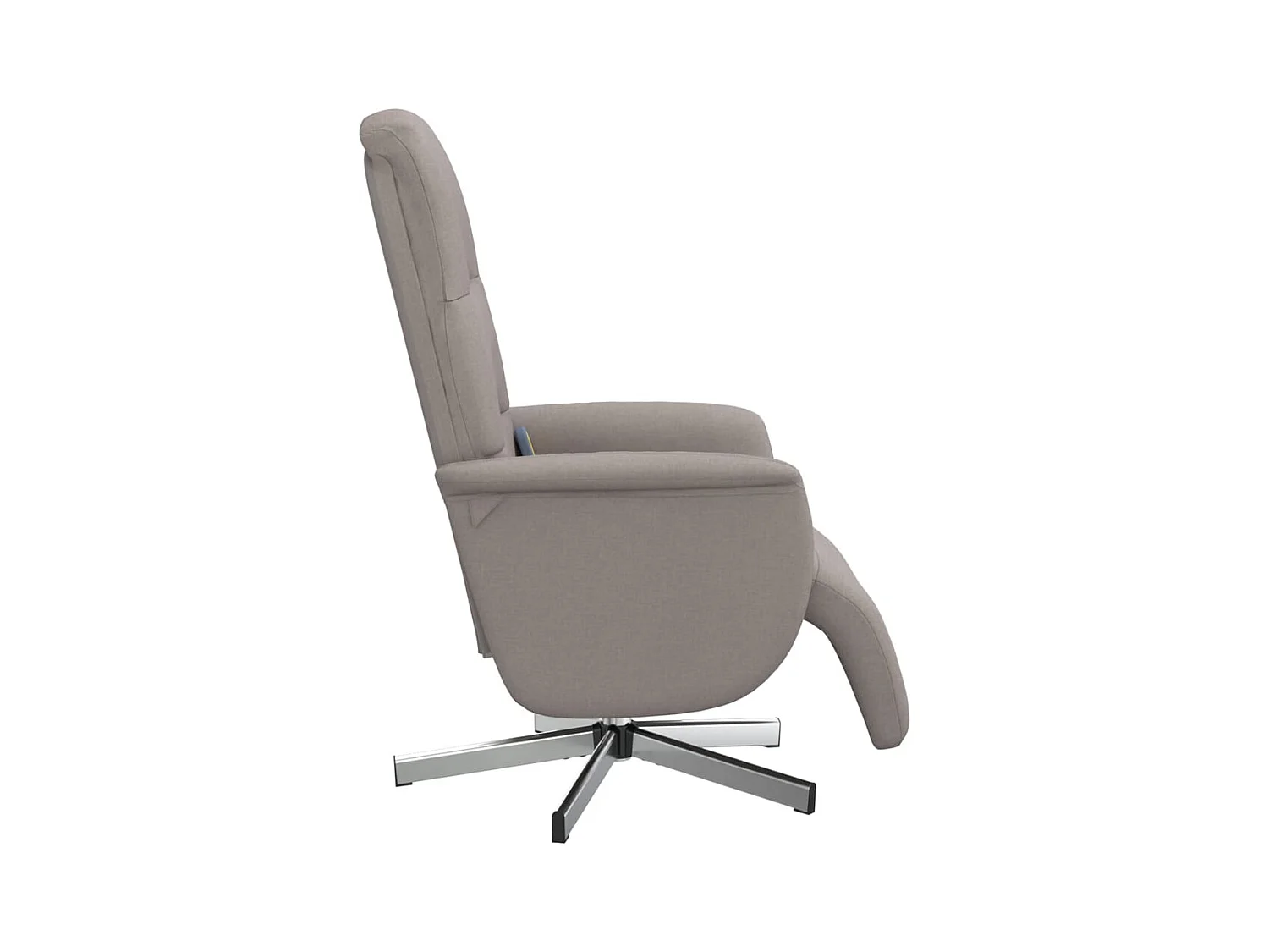 Sillón de relax | Sillón reclinable de masaje con reposapiés tela gris taupe SHL9044
