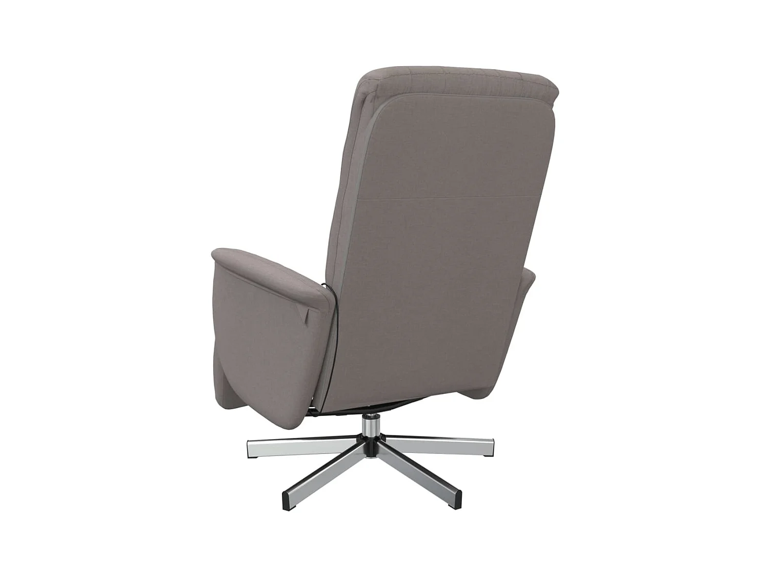 Sillón de relax | Sillón reclinable de masaje con reposapiés tela gris taupe SHL9044