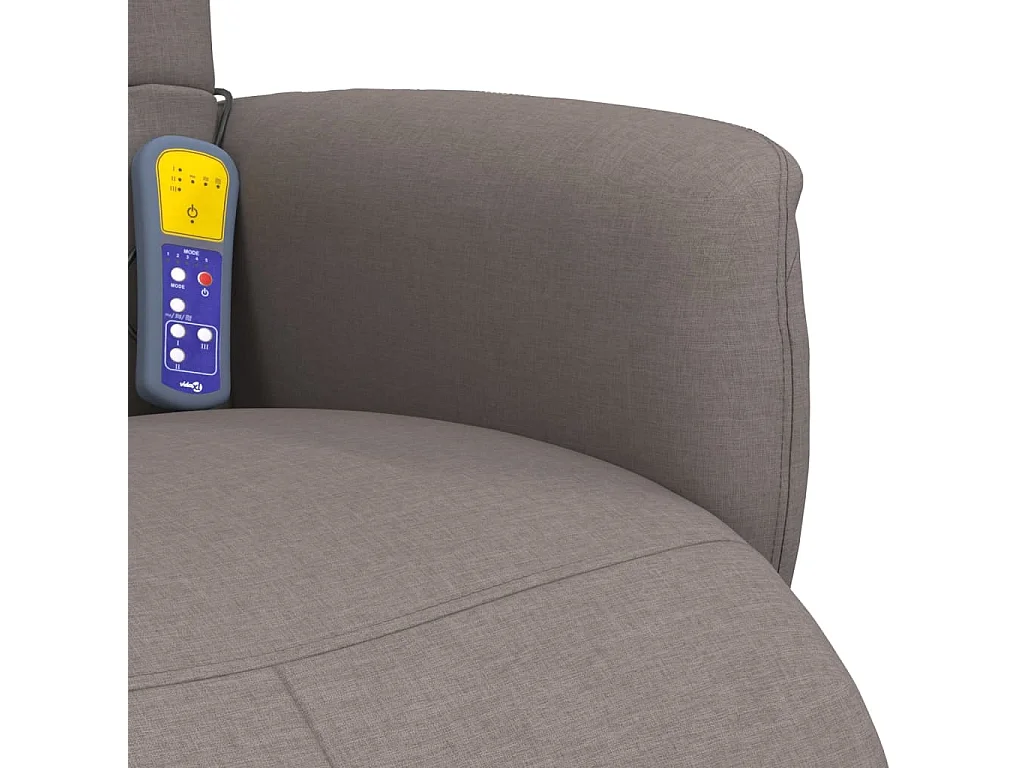 Massagesessel mit Fußteil Taupe Stoff SHL95949