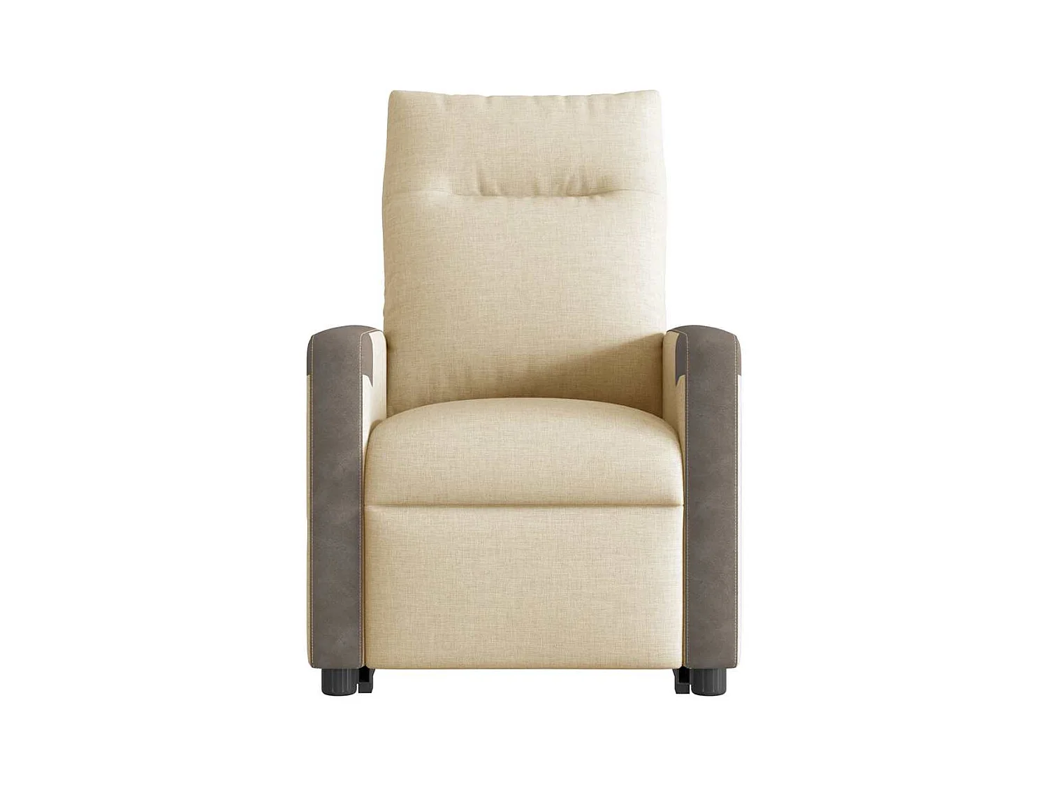 Fauteuil inclinable-Chaise de relax-Fauteuil salon Crème Tissu SHL2616