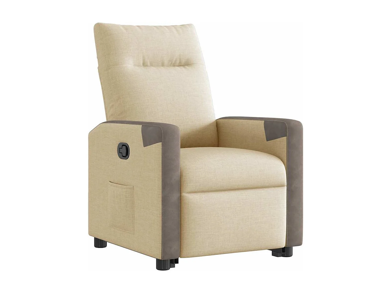 Fauteuil inclinable-Chaise de relax-Fauteuil salon Crème Tissu SHL2616