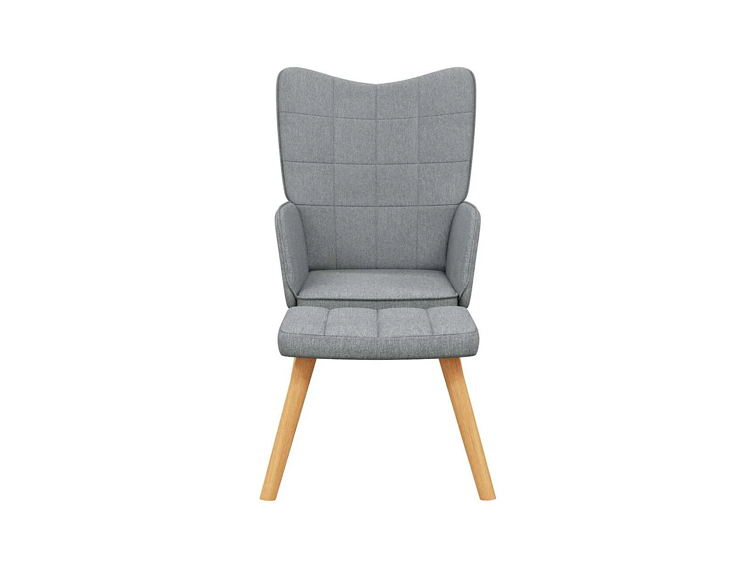 Sillón de relax | Silla de relax con taburete tela gris claro SHL5069