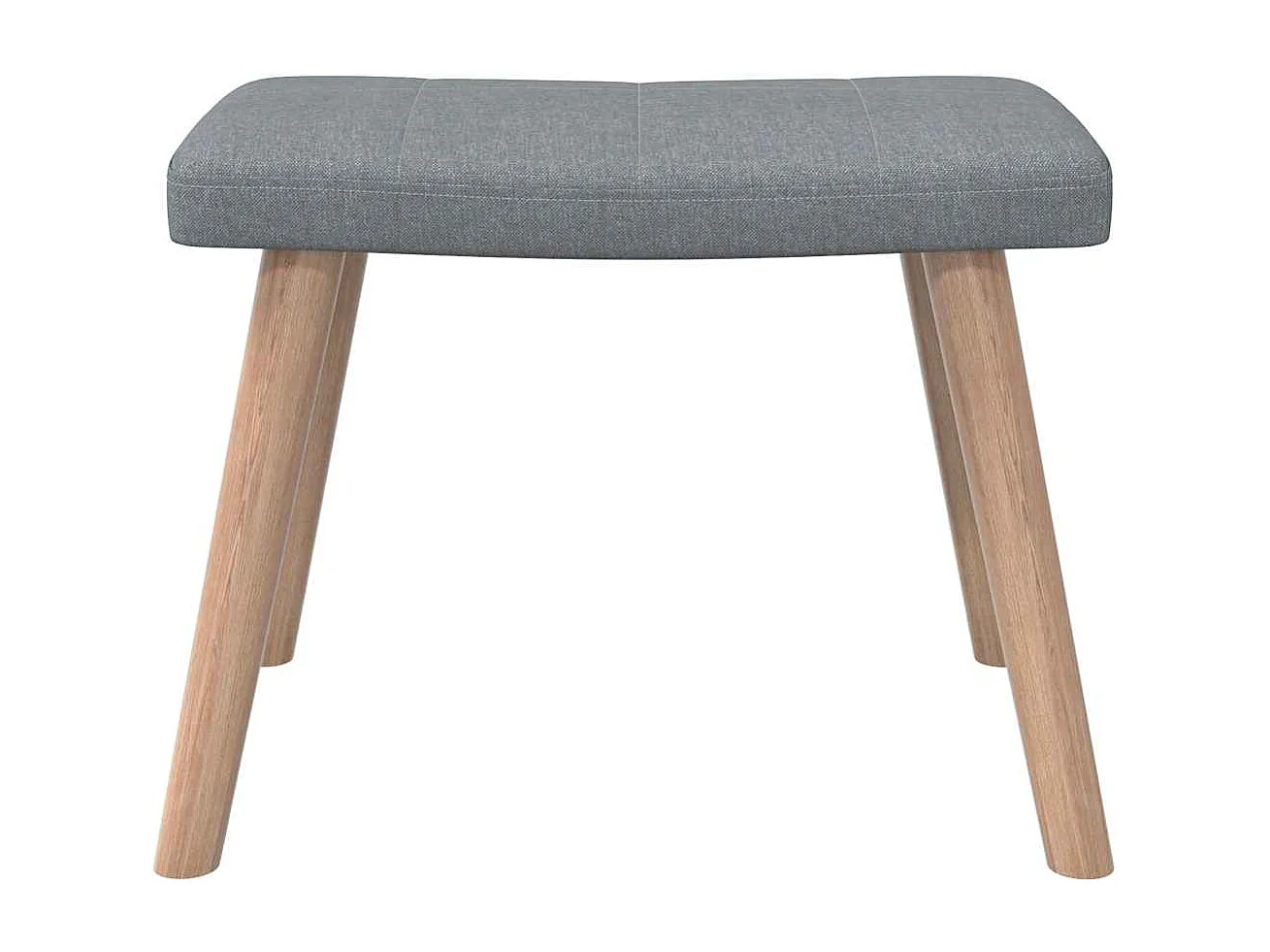 Chaise de relaxation moderne avec tabouret-Fauteuil de Salon Gris clair Tissu SHL5229