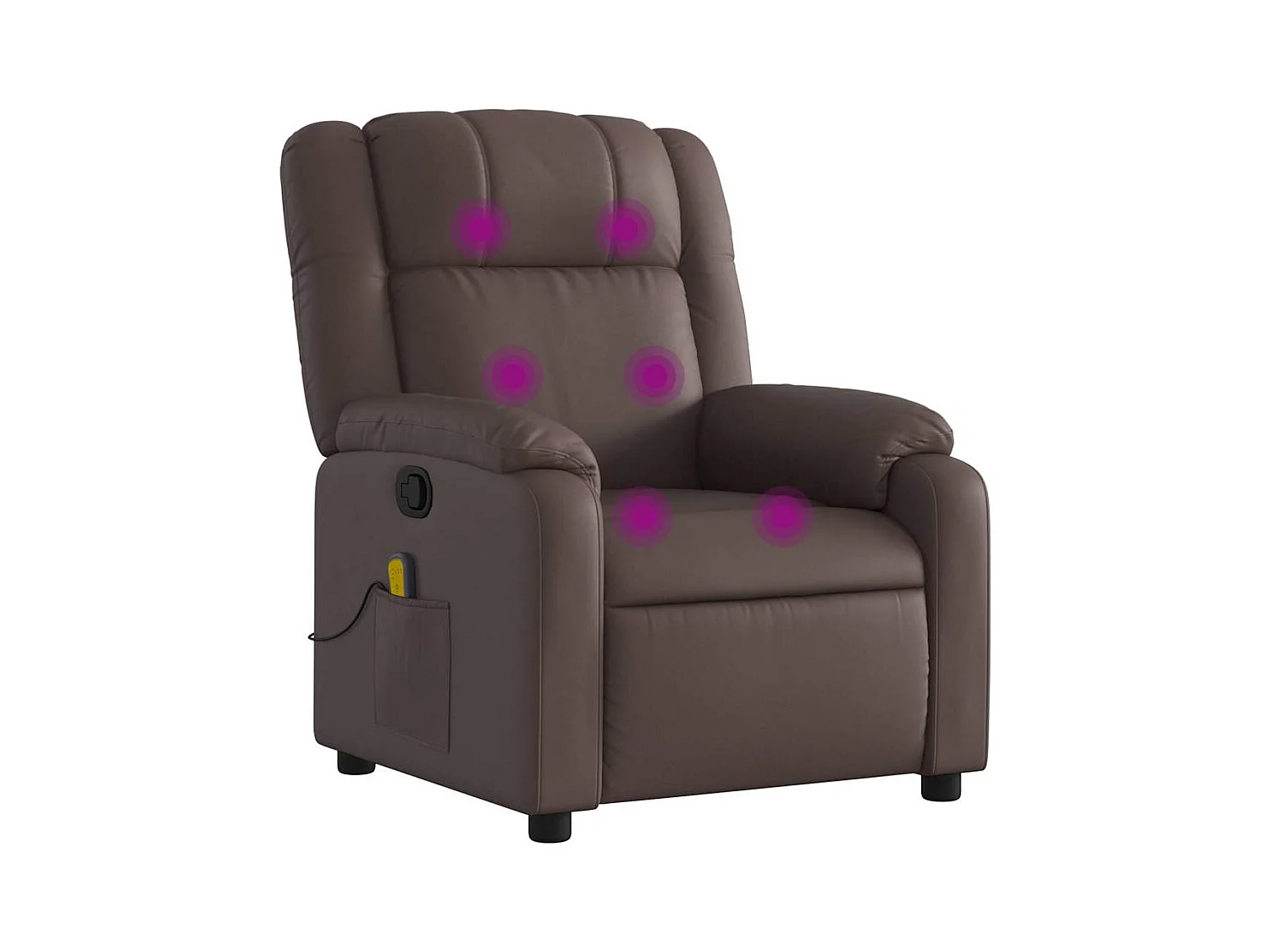 Fauteuil inclinable-Chaise de relax-Fauteuil de Massage Marron Similicuir SHL1367
