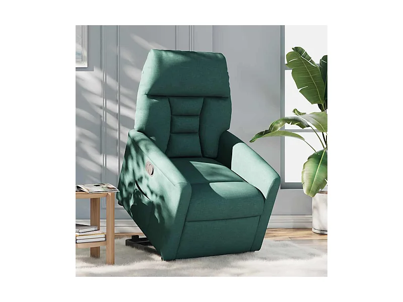 Sillón de relax | Silla | Sillón reclinable elevable tela verde oscuro SHL4660