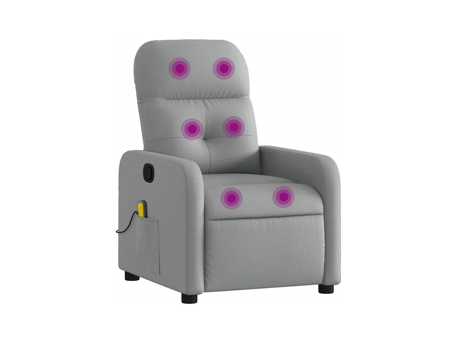 Fauteuil inclinable-Chaise de relax-Fauteuil de Massage Gris clair Tissu SHL2856