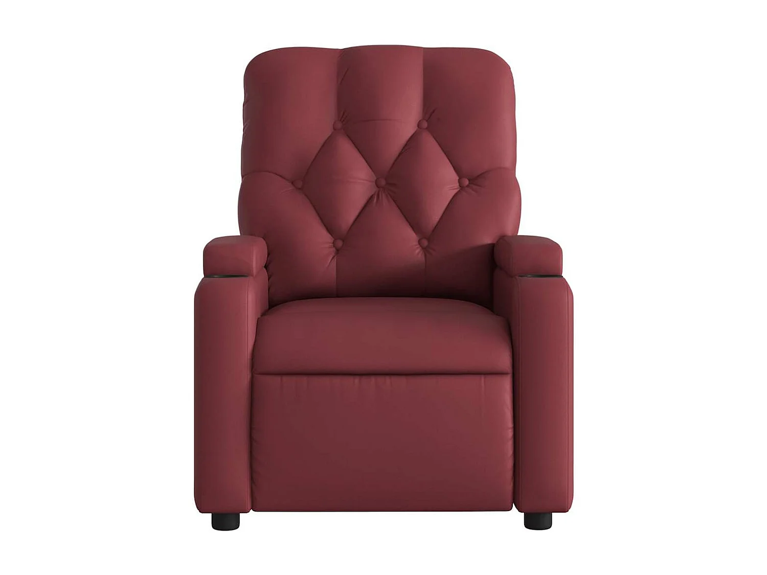 Sillón de salón | Silla | Sillón de masaje reclinable cuero sintético rojo tinto SHL3955