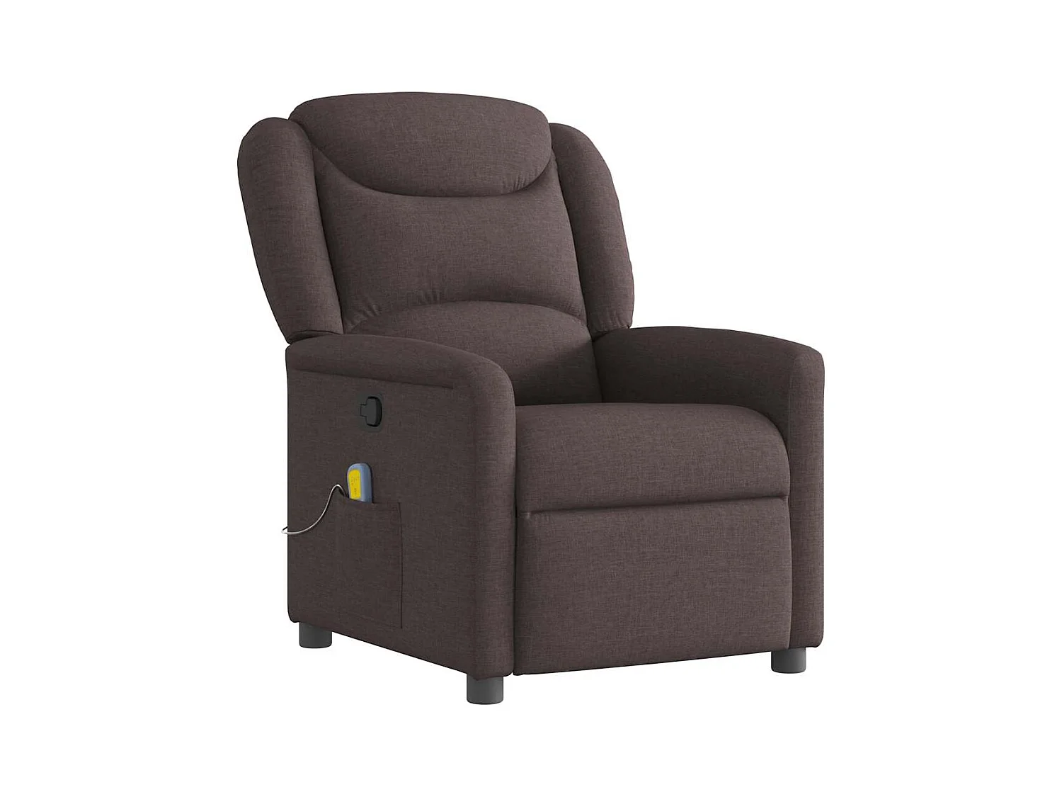 Sillón de salón | Silla | Sillón de masaje reclinable de tela marrón oscuro SHL5182