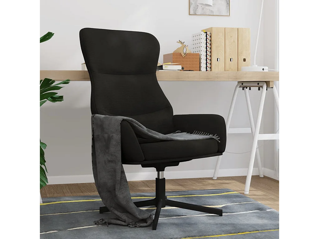 Chaise de relaxation-Fauteuil de Salon Noir Velours SHL4729
