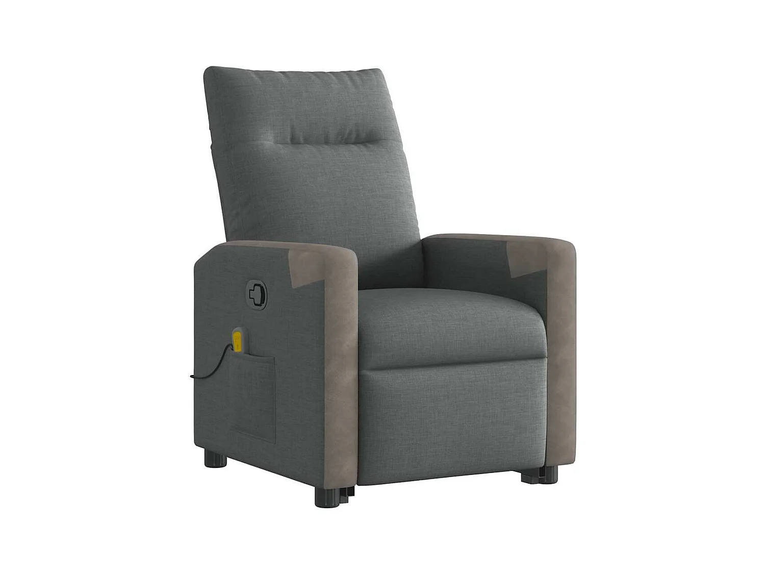 Silla de masaje reclinable de pie de tela gris oscuro SHL4794