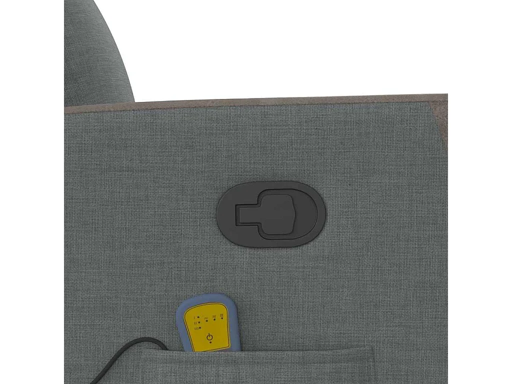 Silla de masaje reclinable de pie de tela gris oscuro SHL4794