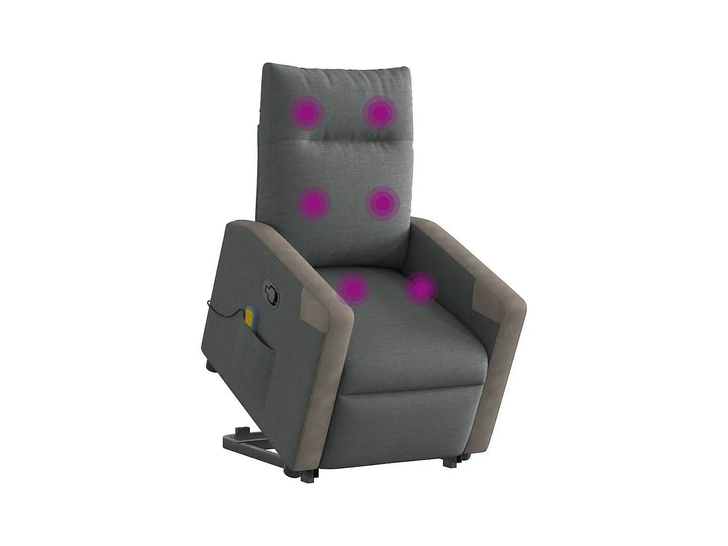 Fauteuil inclinable-Chaise de relax-Fauteuil de Massage Gris foncé Tissu SHL1137