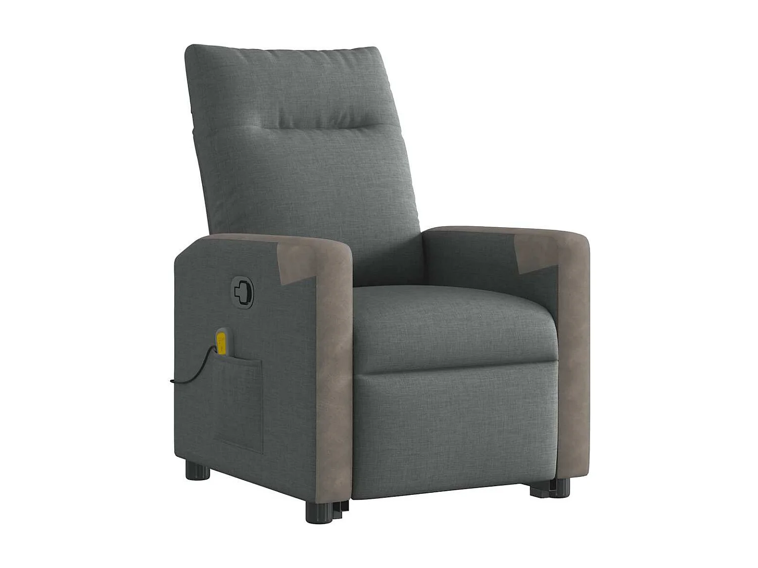 Fauteuil inclinable-Chaise de relax-Fauteuil de Massage Gris foncé Tissu SHL1137