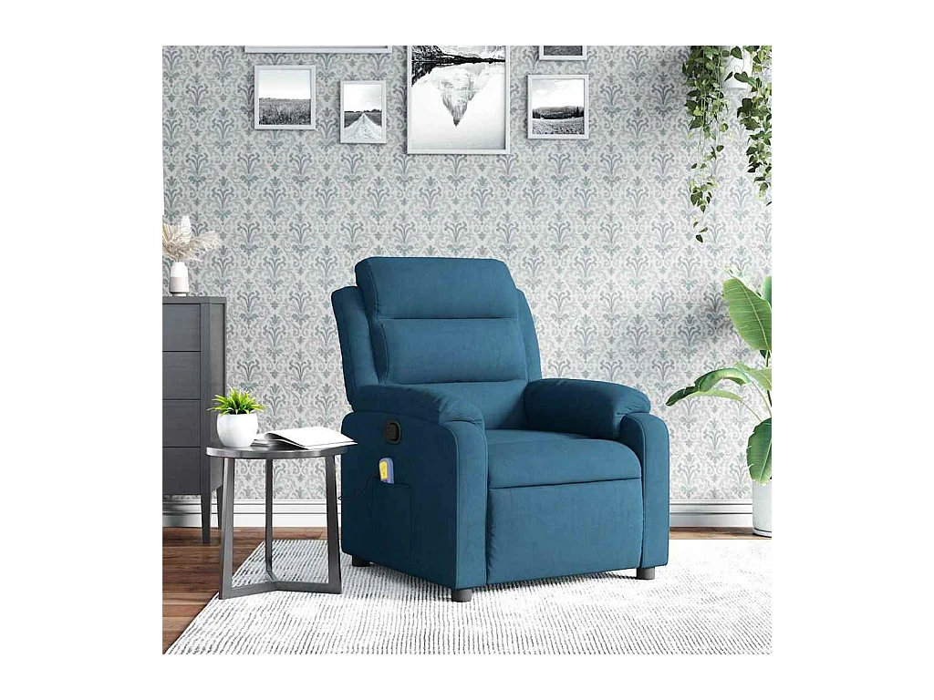 Sillón de salón | Silla | Sillón de masaje reclinable de terciopelo azul SHL6863