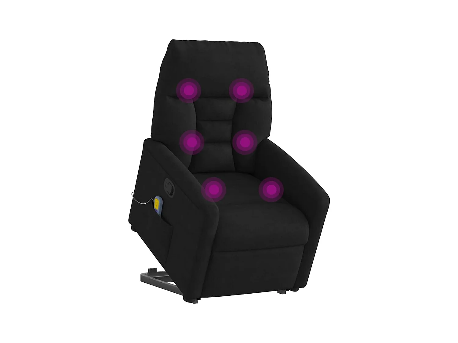 Fauteuil inclinable-Chaise de relax-Fauteuil de Massage noir tissu microfibre SHL2130