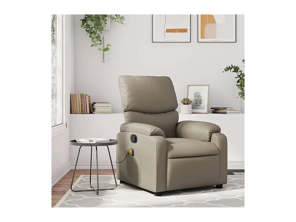 Sillón de salón | Silla | Sillón de masaje reclinable cuero sintético color capuchino SHL5814