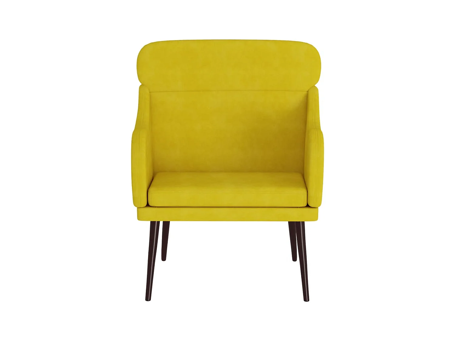 Sillón de salón | Silla de relax | Sillón de terciopelo amarillo 63x76x80 cm SHL3171
