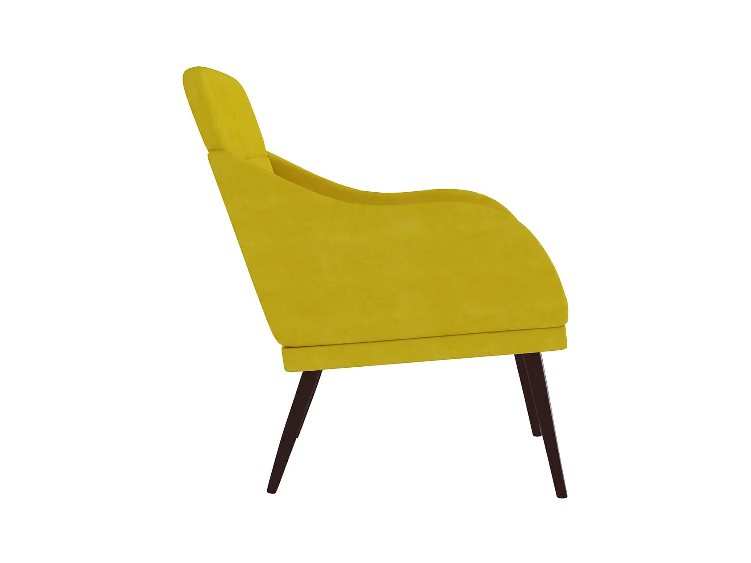 Sillón de salón | Silla de relax | Sillón de terciopelo amarillo 63x76x80 cm SHL3171