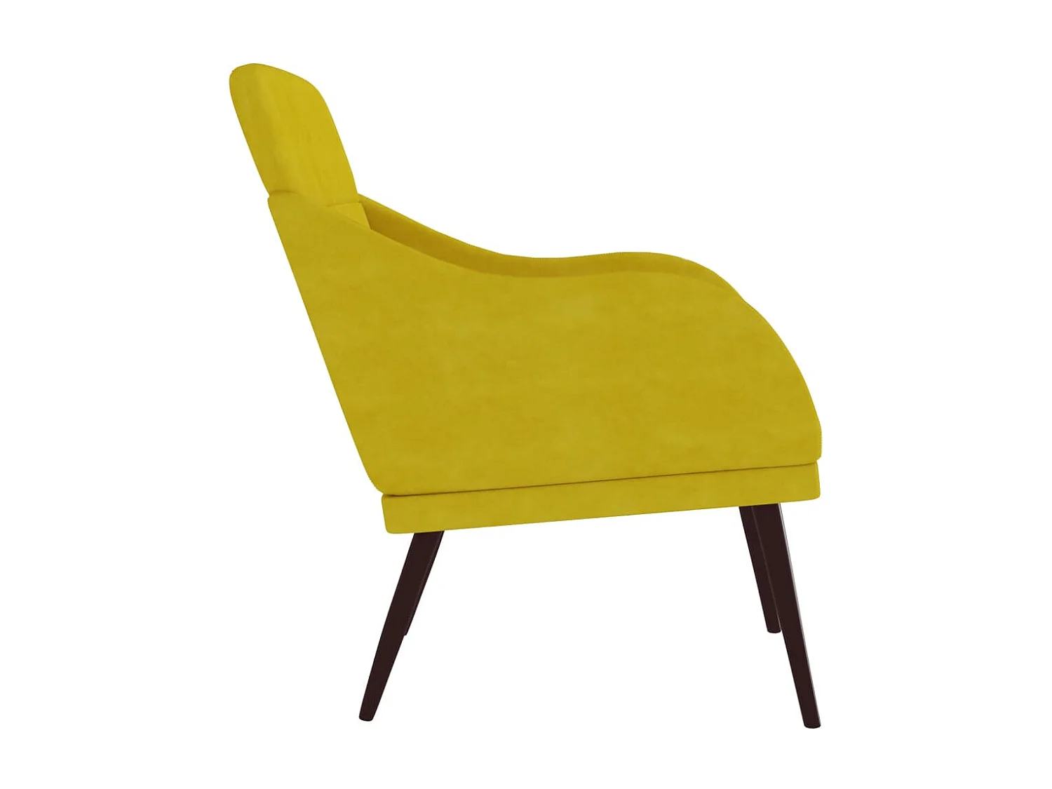 Relaxsessel indoor | Sessel Wohnzimmer & Schlafzimmer Gelb 63x76x80 cm Samt SHL81356