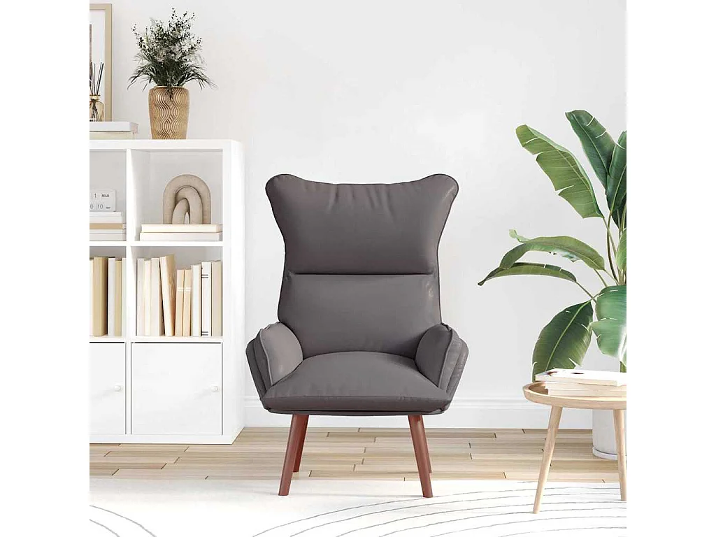 Relaxsessel | Lounge Sessel für Wohnzimmer Grau 69x74x93 cm Kunstleder SHL24884