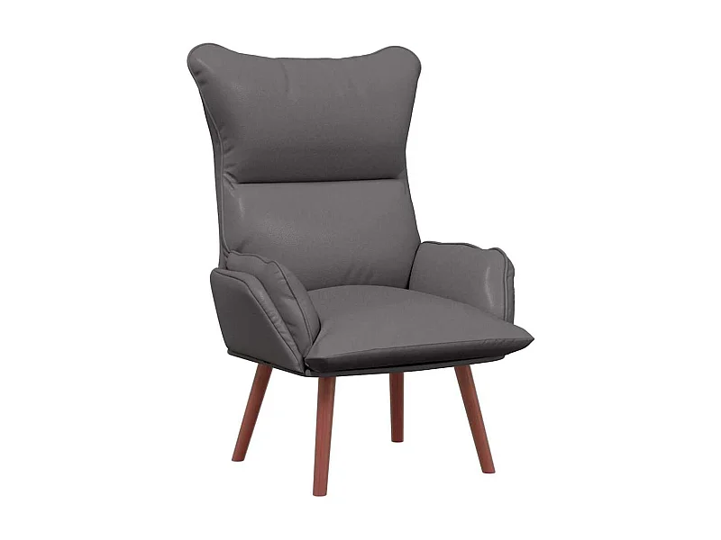 Relaxsessel | Lounge Sessel für Wohnzimmer Grau 69x74x93 cm Kunstleder SHL24884