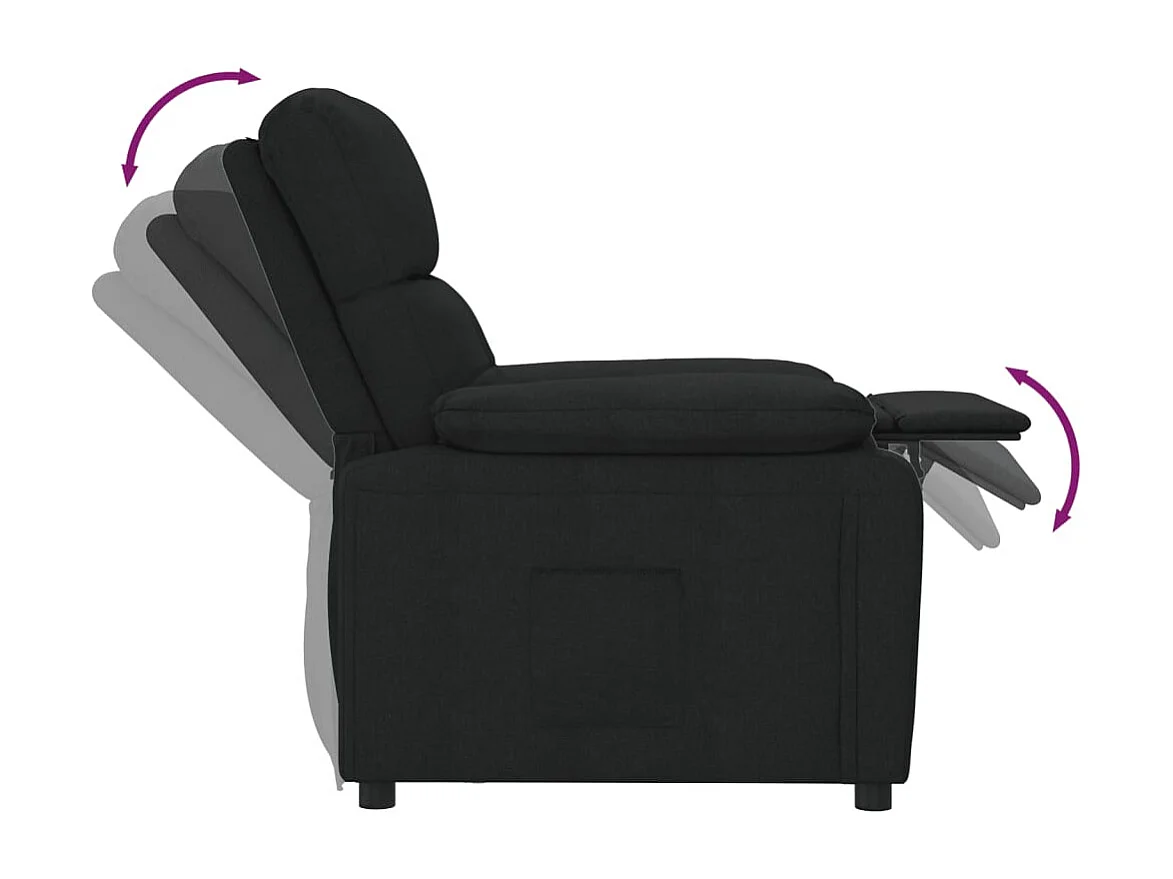 Relaxsessel | Lounge Sessel für Wohnzimmer Schwarz Stoff SHL96250