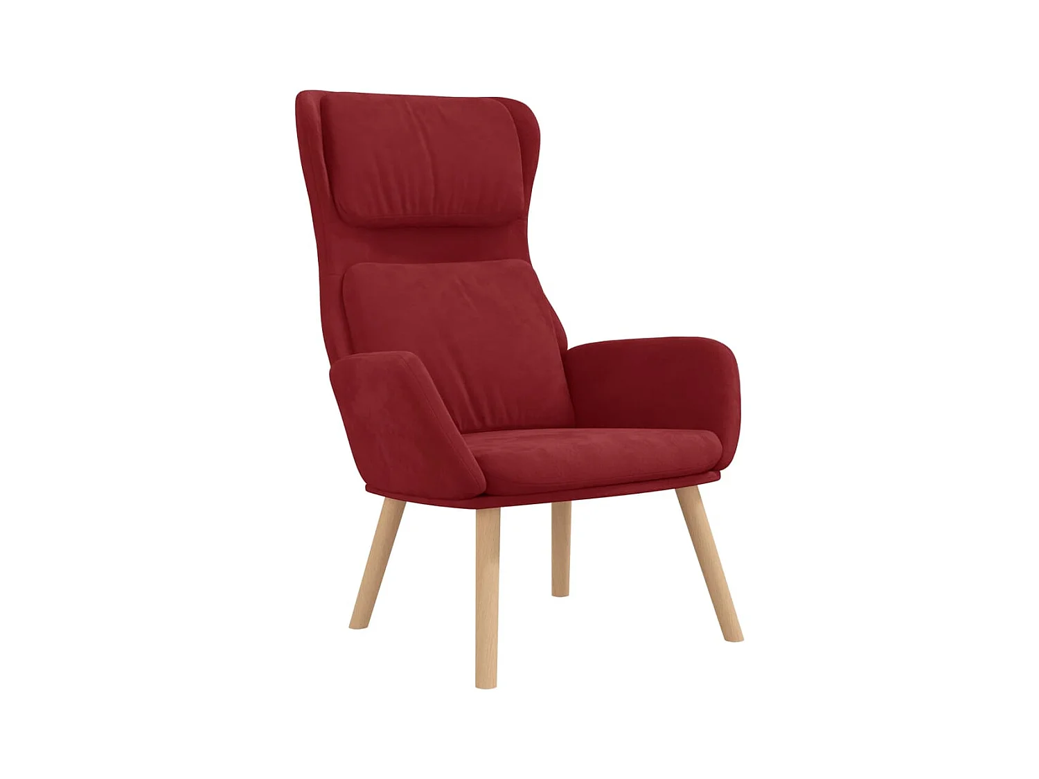 Chaise de relaxation-Fauteuil de Salon Rouge bordeaux Velours SHL3101