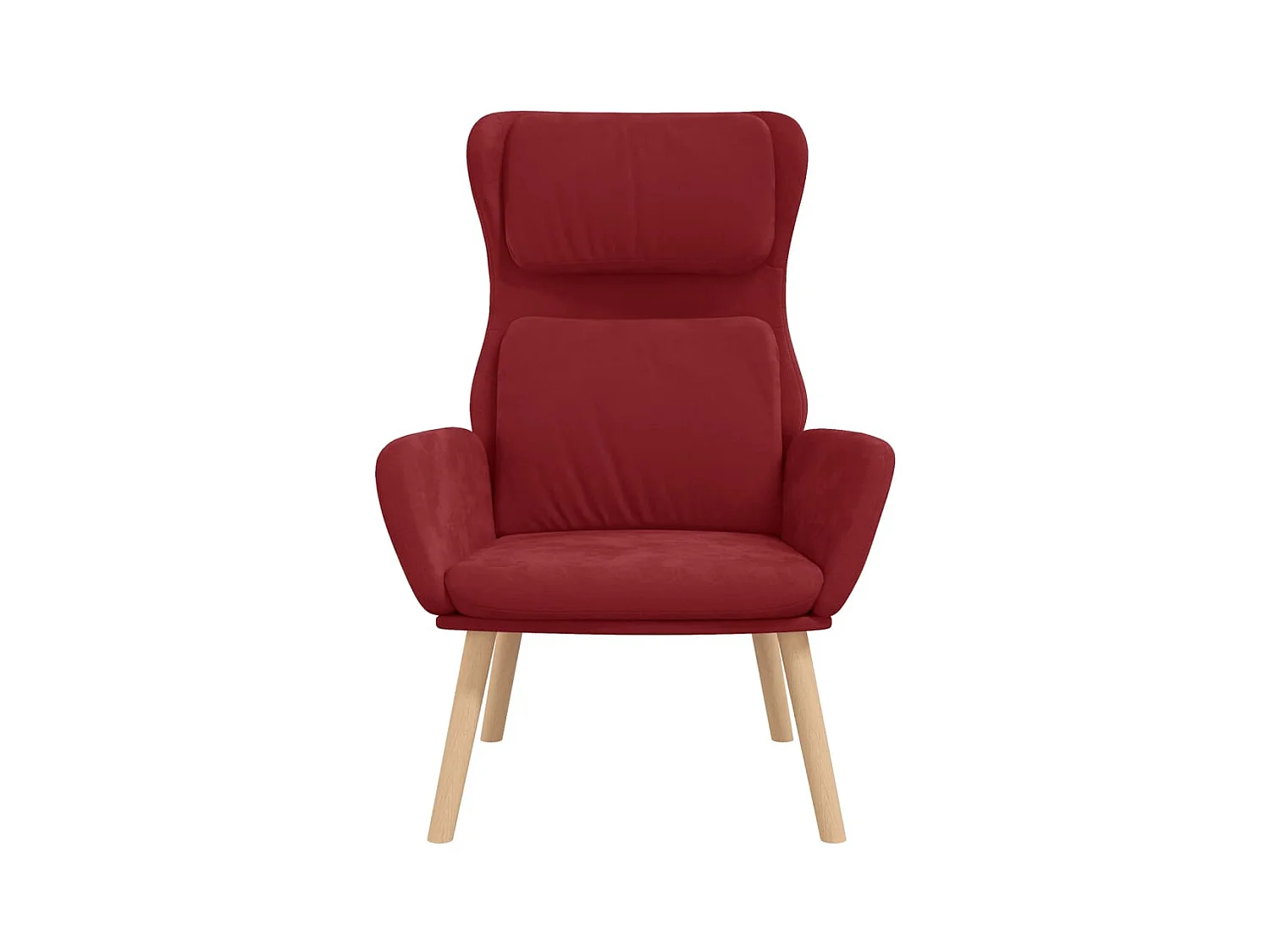 Chaise de relaxation-Fauteuil de Salon Rouge bordeaux Velours SHL3101