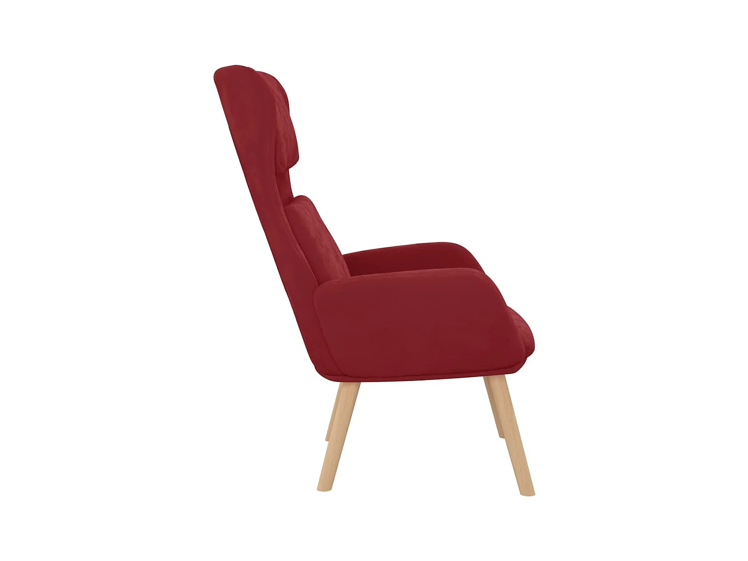 Chaise de relaxation-Fauteuil de Salon Rouge bordeaux Velours SHL3101