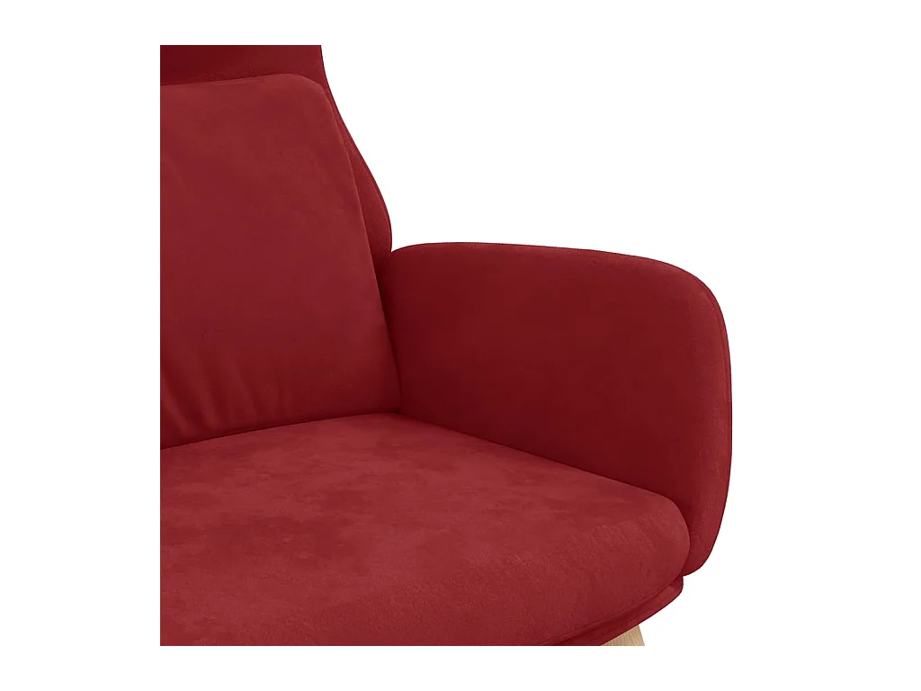 Chaise de relaxation-Fauteuil de Salon Rouge bordeaux Velours SHL3101