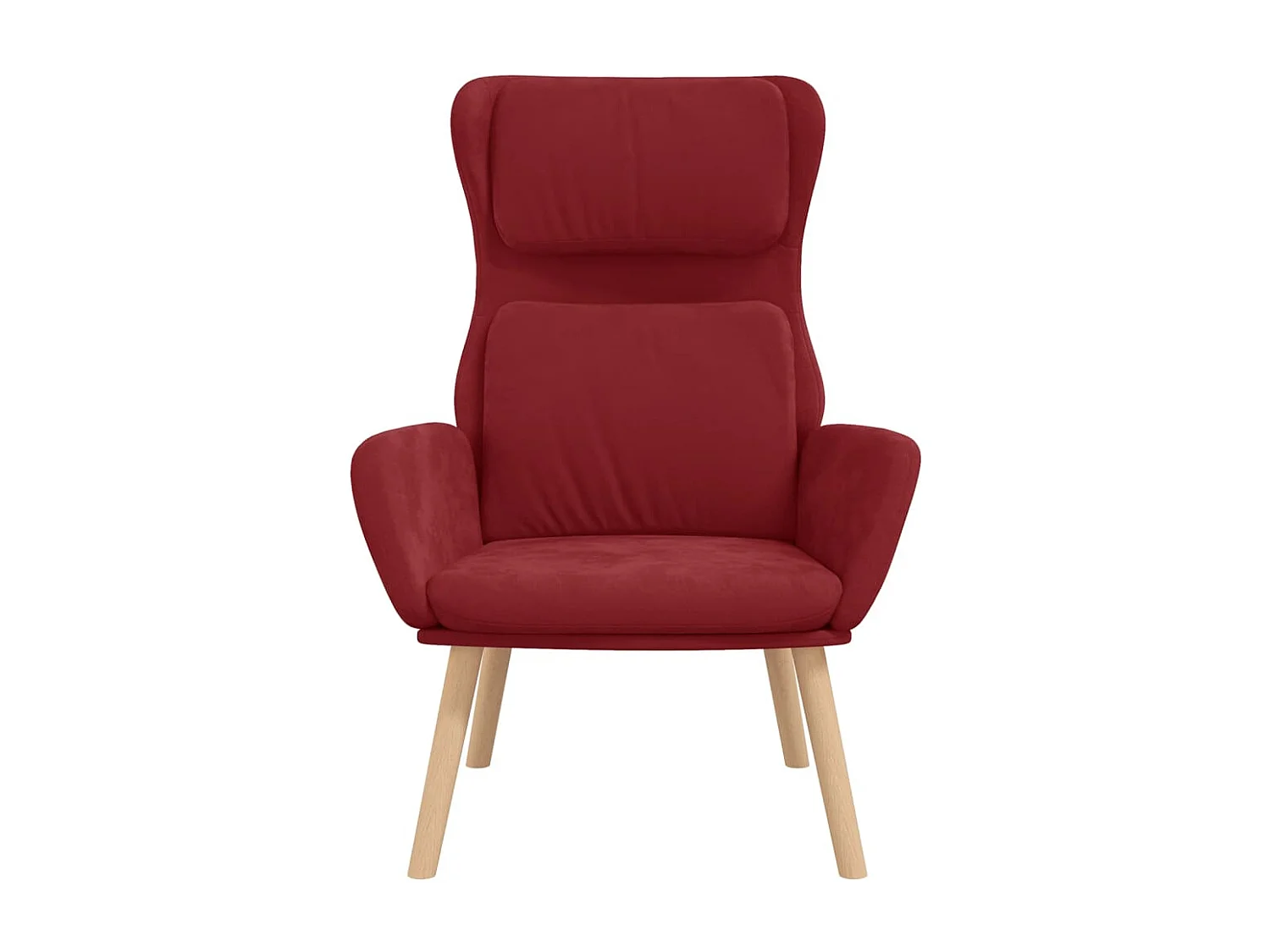 Relaxstoel | Fauteuil | Bureaustoel fluweel wijnrood