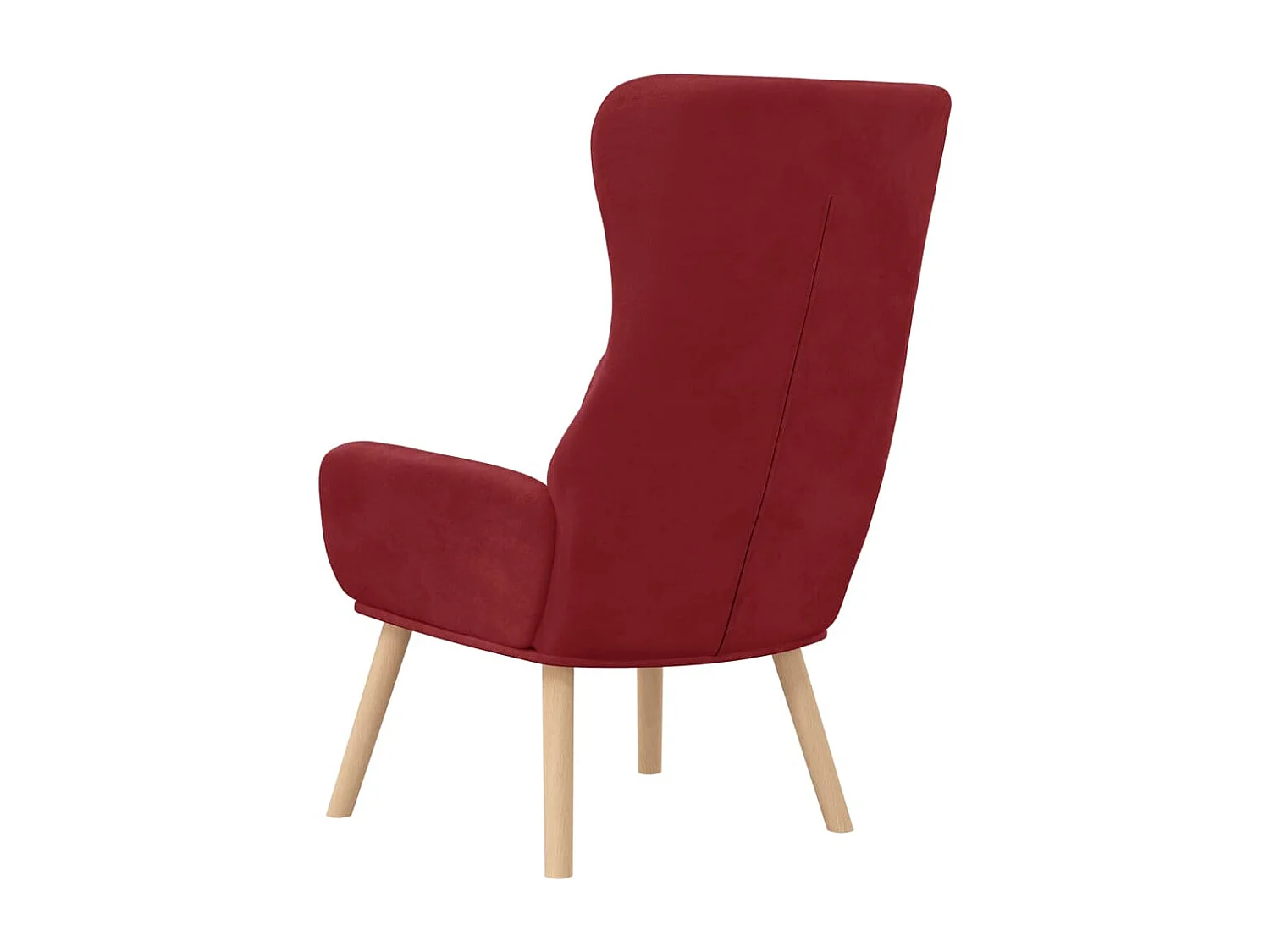Relaxstoel | Fauteuil | Bureaustoel fluweel wijnrood