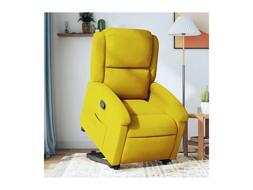 Sillón de relax | Silla | Sillón reclinable elevable terciopelo amarillo SHL5702